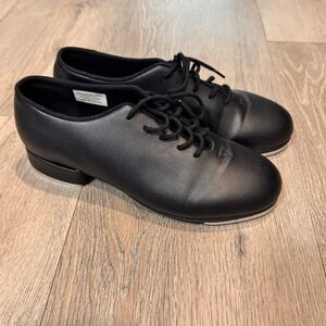 Leo's Jazz Tap Shoes Black Size 7.5 Dance Shoes Womens